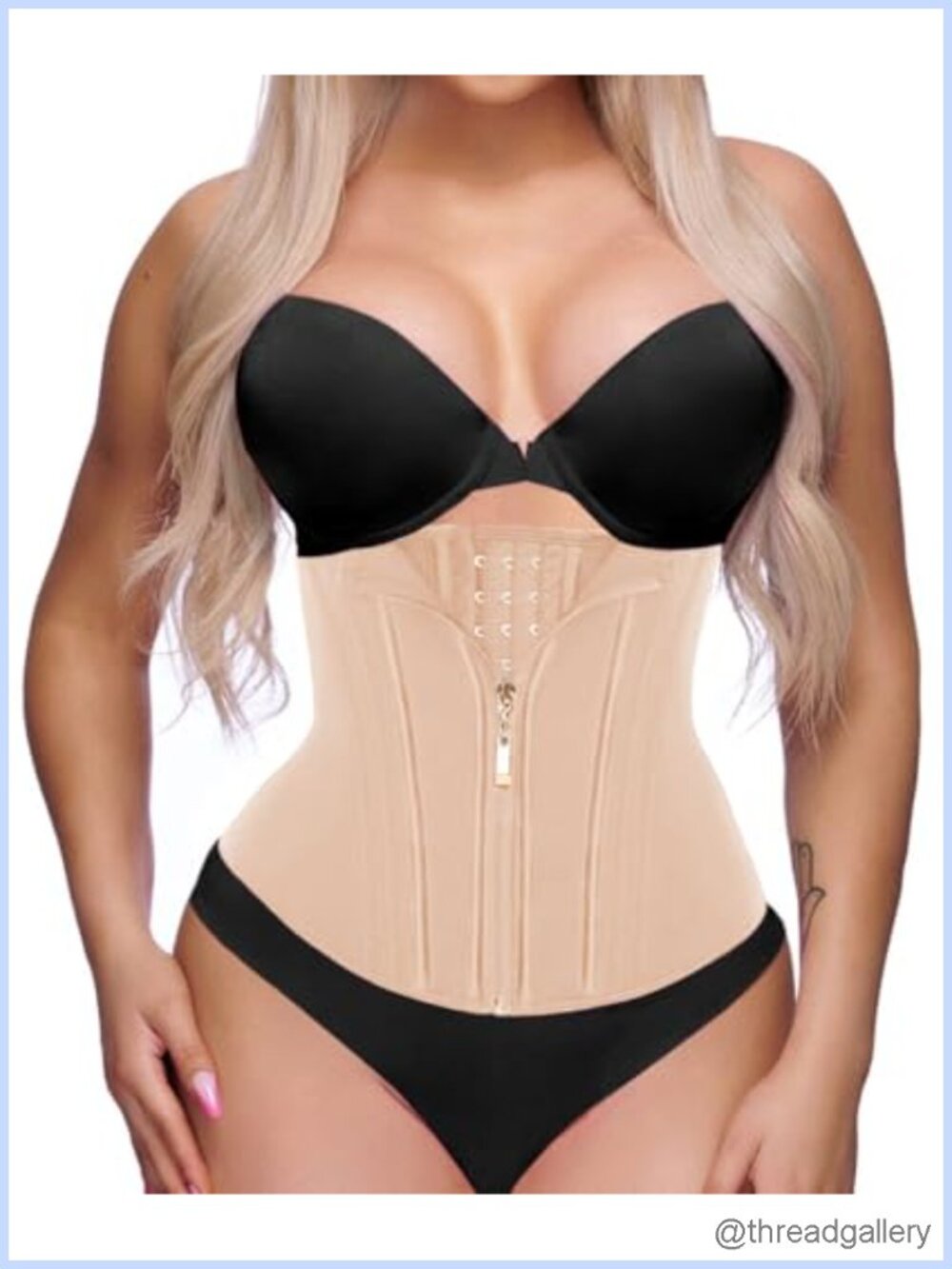 Waist Trainer Corset Shapewear Tummy Control Latex Zipper Cincher